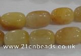 CNG717 15.5 inches 10*16mm nuggets yellow jade beads wholesale