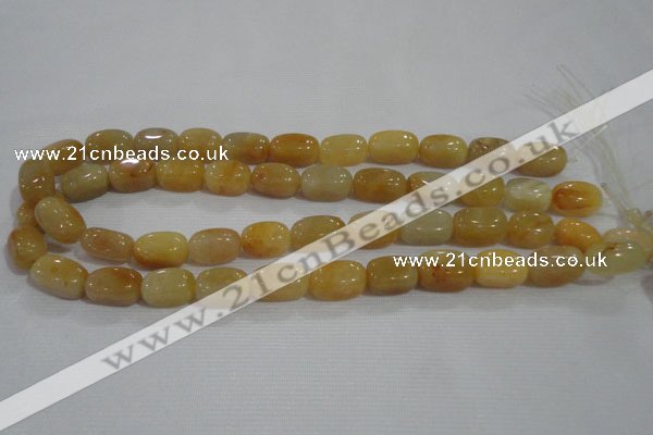 CNG717 15.5 inches 10*16mm nuggets yellow jade beads wholesale