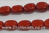 CNG721 15.5 inches 10*14mm nuggets red jasper beads wholesale