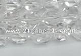 CNG7211 15.5 inches 8mm faceted nuggets white crystal beads