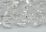 CNG7213 15.5 inches 12mm faceted nuggets white crystal beads