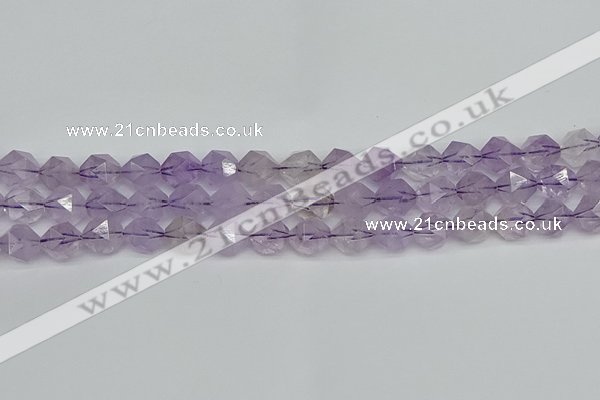 CNG7217 15.5 inches 10mm faceted nuggets amethyst beads wholesale