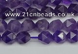 CNG7220 15.5 inches 6mm faceted nuggets amethyst gemstone beads