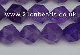 CNG7222 15.5 inches 10mm faceted nuggets amethyst gemstone beads