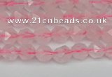 CNG7225 15.5 inches 6mm faceted nuggets rose quartz beads