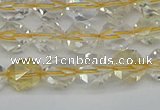 CNG7230 15.5 inches 6mm faceted nuggets citrine gemstone beads