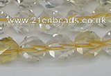 CNG7231 15.5 inches 8mm faceted nuggets citrine gemstone beads