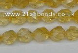 CNG7236 15.5 inches 8mm faceted nuggets citrine beads wholesale