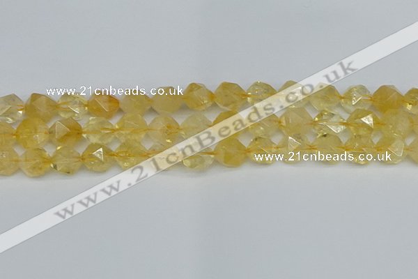 CNG7238 15.5 inches 12mm faceted nuggets citrine beads wholesale