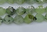 CNG7240 15.5 inches 6mm faceted nuggets green rutilated quartz beads