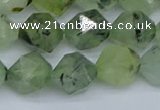 CNG7242 15.5 inches 10mm faceted nuggets green rutilated quartz beads