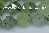 CNG7243 15.5 inches 12mm faceted nuggets green rutilated quartz beads