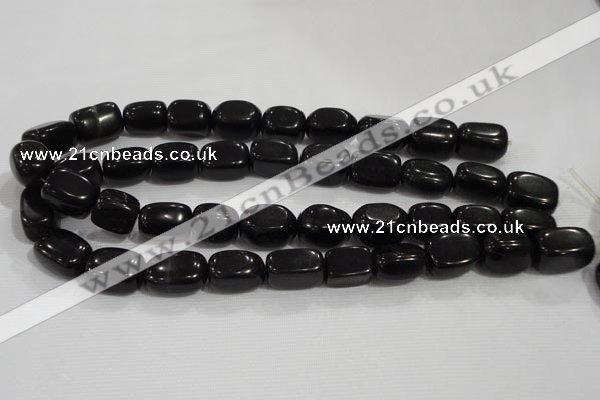 CNG725 15.5 inches 15*20mm nuggets black obsidian beads wholesale