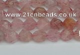 CNG7255 15.5 inches 6mm faceted nuggets strawberry quartz beads
