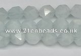 CNG7260 15.5 inches 6mm faceted nuggets aquamarine beads