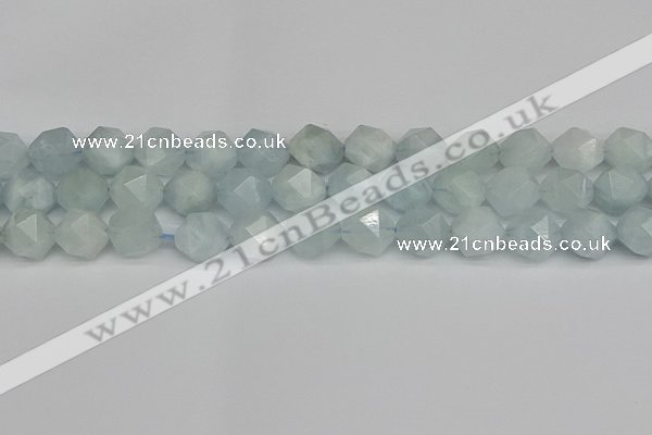 CNG7263 15.5 inches 12mm faceted nuggets aquamarine beads