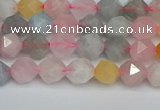 CNG7265 15.5 inches 6mm faceted nuggets morganite beads