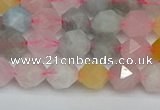 CNG7266 15.5 inches 8mm faceted nuggets morganite beads