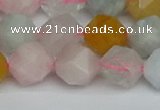 CNG7268 15.5 inches 12mm faceted nuggets morganite beads