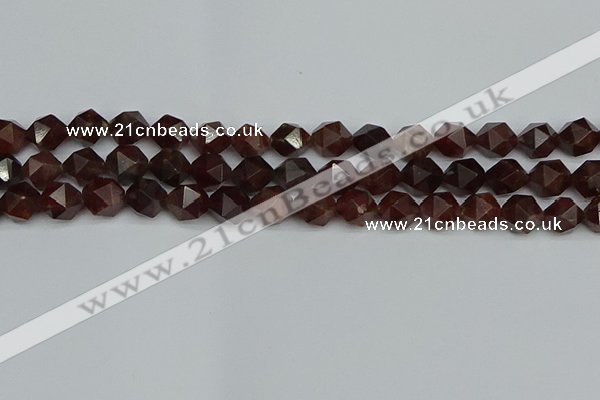 CNG7272 15.5 inches 10mm faceted nuggets orange garnet beads