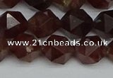 CNG7273 15.5 inches 12mm faceted nuggets orange garnet beads