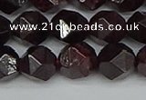 CNG7278 15.5 inches 12mm faceted nuggets red garnet beads