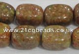 CNG728 15.5 inches 15*18mm nuggets New unakite beads wholesale