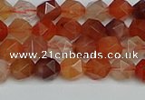 CNG7280 15.5 inches 6mm faceted nuggets red rabbit hair quartz beads