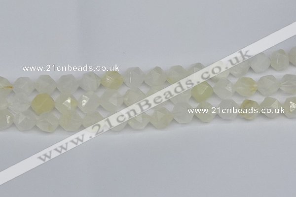 CNG7288 15.5 inches 12mm faceted nuggets white moonstone beads