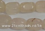 CNG729 15.5 inches 15*18mm nuggets rose quartz beads wholesale