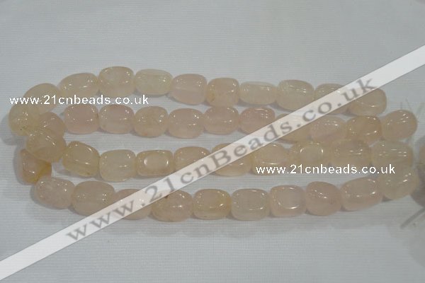 CNG729 15.5 inches 15*18mm nuggets rose quartz beads wholesale