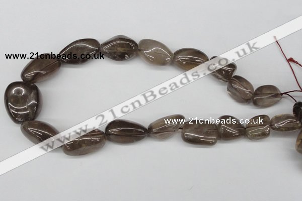 CNG73 15.5 inches 10*14mm - 20*30mm nuggets smoky quartz beads