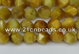 CNG7305 15.5 inches 6mm faceted nuggets golden tiger eye beads