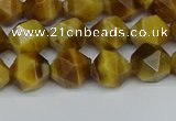 CNG7306 15.5 inches 8mm faceted nuggets golden tiger eye beads