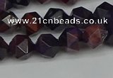 CNG7316 15.5 inches 8mm faceted nuggets purple tiger eye beads