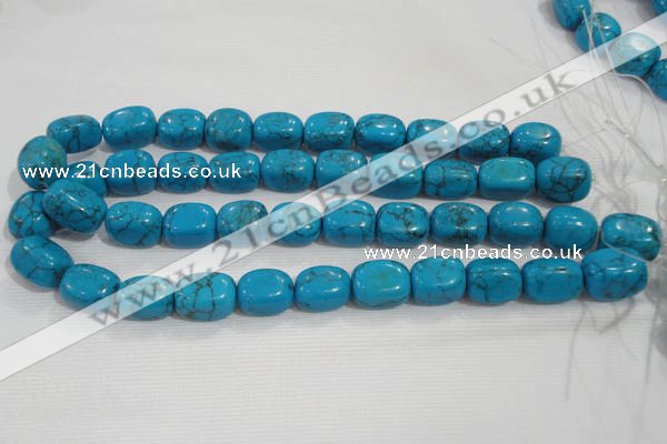 CNG732 15.5 inches 13*18mm nuggets synthetic turquoise beads wholesale