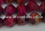 CNG7323 15.5 inches 12mm faceted nuggets red tiger eye beads