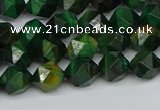 CNG7325 15.5 inches 6mm faceted nuggets green tiger eye beads