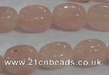 CNG734 15.5 inches 12*18mm nuggets rose quartz beads wholesale