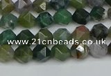 CNG7340 15.5 inches 6mm faceted nuggets Indian agate beads