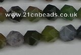 CNG7341 15.5 inches 8mm faceted nuggets Indian agate beads