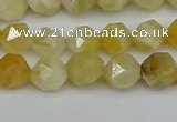 CNG7365 15.5 inches 6mm faceted nuggets yellow opal beads