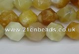 CNG7366 15.5 inches 8mm faceted nuggets yellow opal beads