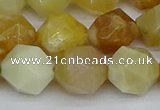 CNG7368 15.5 inches 12mm faceted nuggets yellow opal beads