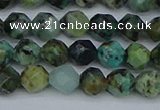 CNG7385 15.5 inches 6mm faceted nuggets African turquoise beads