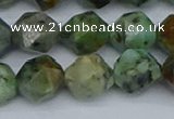 CNG7387 15.5 inches 10mm faceted nuggets African turquoise beads