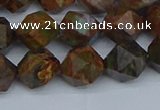 CNG7391 15.5 inches 8mm faceted nuggets green opal beads