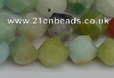 CNG7417 15.5 inches 10mm faceted nuggets amazonite beads