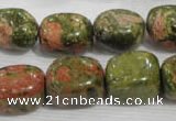 CNG742 15.5 inches 15*18mm nuggets unakite beads wholesale