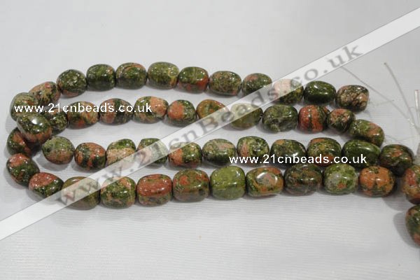 CNG742 15.5 inches 15*18mm nuggets unakite beads wholesale